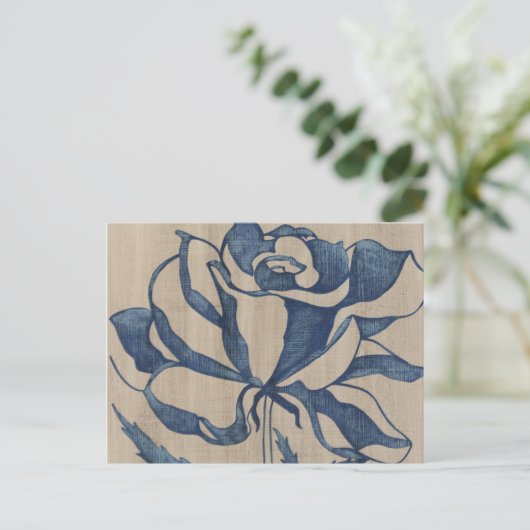 Indigo Roos Briefkaart (Staand voorkant)