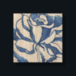Indigo Roos Canvas Afdruk<br><div class="desc">Floral</div>