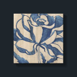 Indigo Roos Canvas Afdruk<br><div class="desc">Floral</div>