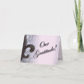 indigo/roos "ijzeren fleur de lis" dankkaartjes bedankkaart (Voorkant)