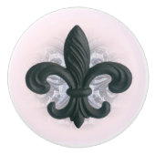 indigo/roos "IJzeren fleur de lis"-kast PULL Keramische Knop (Voorkant)