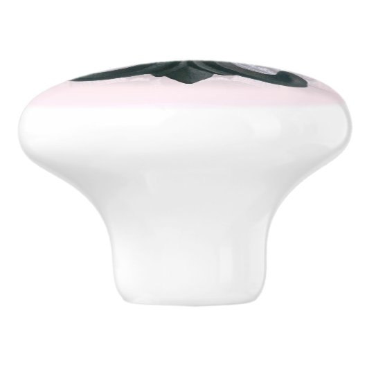 indigo/roos "IJzeren fleur de lis"-kast PULL Keramische Knop (Zijkant)