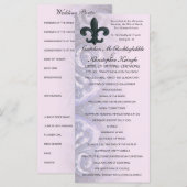 indigo/roos "iron fleur de lis" BRUILOFT PROGRAMMA Programmakaart (Voorkant / Achterkant)