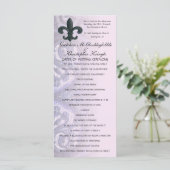 indigo/roos "iron fleur de lis" BRUILOFT PROGRAMMA Programmakaart (Staand voorkant)