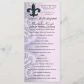 indigo/roos "iron fleur de lis" BRUILOFT PROGRAMMA Programmakaart (Voorkant)