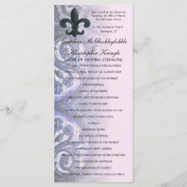 indigo/roos "iron fleur de lis" BRUILOFT PROGRAMMA Programmakaart