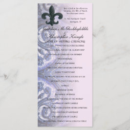 indigo/roos "iron fleur de lis" BRUILOFT PROGRAMMA Programmakaart