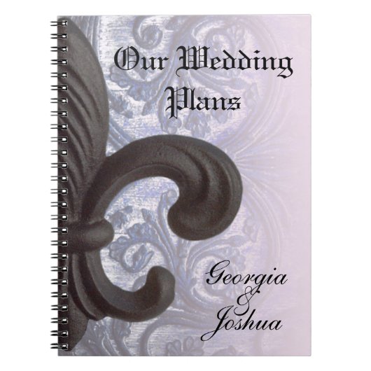 INdigo/roos "iron fleur de lis" PLANNING NOTEBOOK Notitieboek (Voorkant)