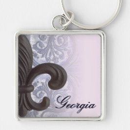 indigo/roos "iron fleur de lis" Premium Keyring Sleutelhanger