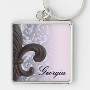 indigo/roos "iron fleur de lis" Premium Keyring Sleutelhanger
