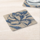 Indigo Roos Kartonnen Onderzetters (Schuin)