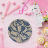 Indigo Roos Papieren Bordje (Feest)