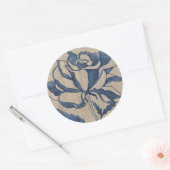Indigo Roos Ronde Sticker (Envelop)