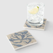 Indigo Roos Stenen Onderzetter (Zijkant)