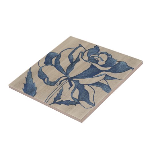 Indigo Roos Tegeltje (Zijkant)