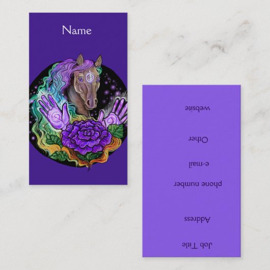 Indigo Roos~visitekaartjes Versie Drie Visitekaartje (Voorkant / Achterkant)