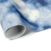Indigo Round. Bohemian Tie Dye. Blue Roll Psychede Cadeaupapier (Rol Hoek)