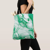 Indigo Round. Bohemian Tie Dye. Blue Roll Psychede Tote Bag (Dichtbij)