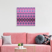 Indigo Roze II opgerekt canvasprint Canvas Afdruk (Insitu (Woonkamer))