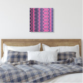 Indigo Roze Opgespannen Canvasprint Canvas Afdruk (Insitu (Slaapkamer))