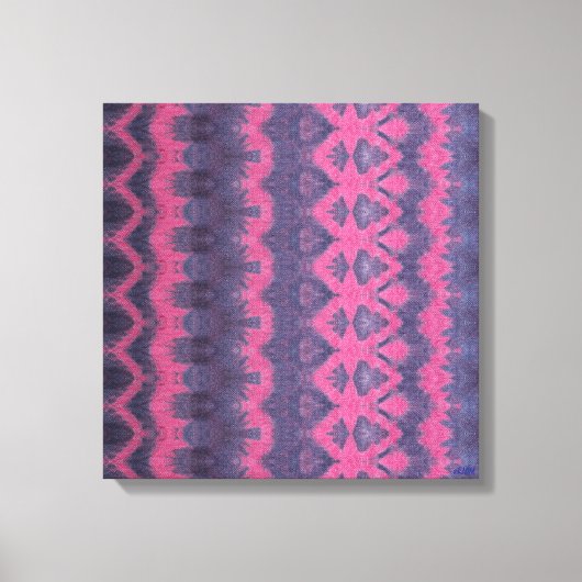 Indigo Roze Opgespannen Canvasprint Canvas Afdruk (Voorkant)