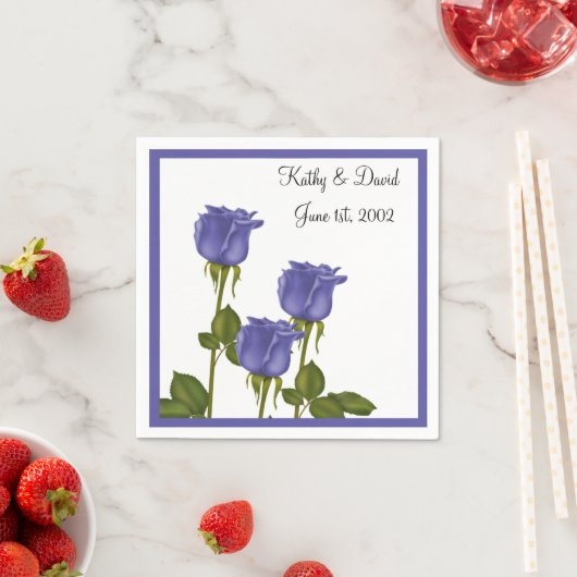 Indigo Rozen (bruiloft) Servetten (Insitu)