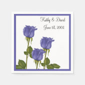 Indigo Rozen (bruiloft) Servetten (Voorkant)