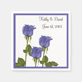 Indigo Rozen (bruiloft) Servetten