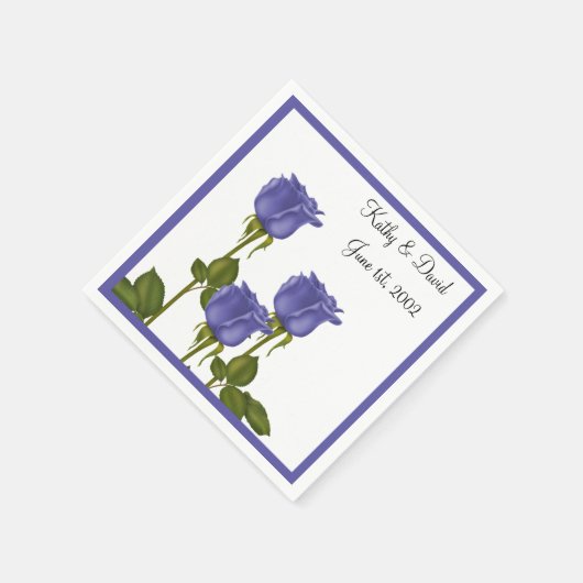 Indigo Rozen (bruiloft) Servetten (Hoek)