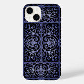 Indigo-scrollwerkpatroon Case-Mate iPhone Case (Achterkant)