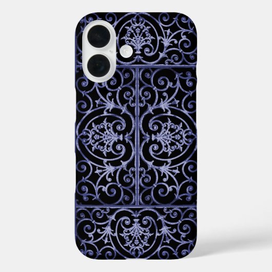 Indigo-scrollwerkpatroon Case-Mate iPhone Case (Achterkant)
