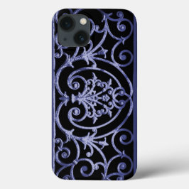 Indigo scrollwork patroon Hoesje-Mate iPhone case