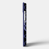 Indigo scrollwork patroon Hoesje-Mate iPhone case (Achterkant / Links)