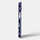 Indigo scrollwork patroon Hoesje-Mate iPhone case (Achterkant / Rechts)