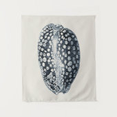 Indigo Seashell Wandkleed (Voorkant)