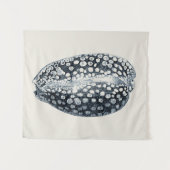 Indigo Seashell Wandkleed (Voorkant (horizontaal))