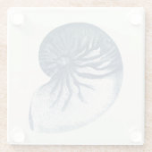 Indigo Shark Eye Seashell Glazen Onderzetter (Achterkant)