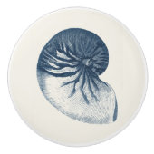 Indigo Shark Eye Seashell Keramische Knop (Voorkant)