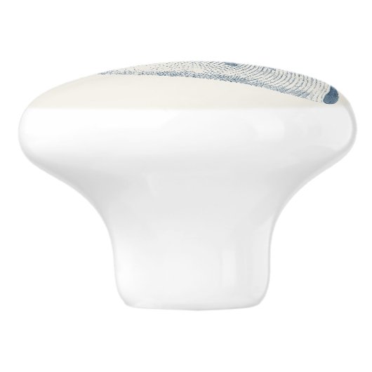 Indigo Shark Eye Seashell Keramische Knop (Zijkant)