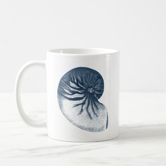 Indigo Shark Eye Seashell Koffiemok (Links)