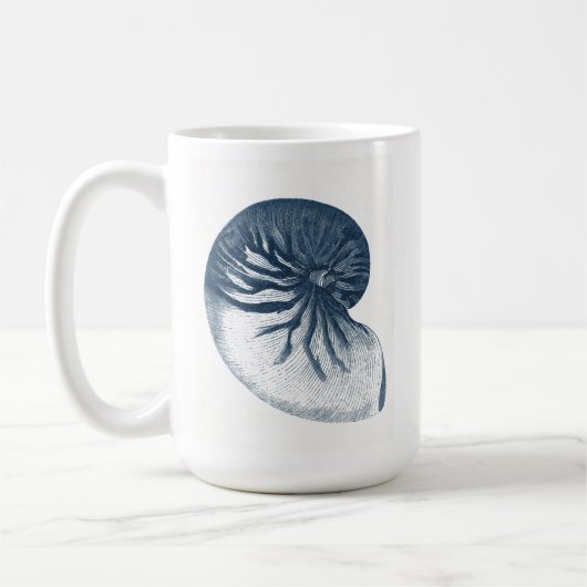 Indigo Shark Eye Seashell Koffiemok (Links)