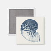 Indigo Shark Eye Seashell Magneet (Voorkant / Achterkant)