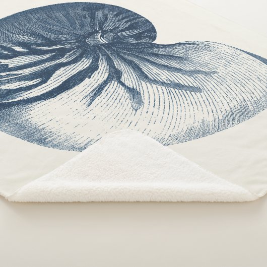 Indigo Shark Eye Seashell Sherpa Deken (3/4)