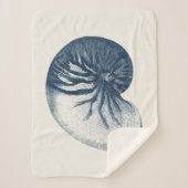 Indigo Shark Eye Seashell Sherpa Deken (Voorkant)