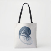 Indigo Shark Eye Seashell Tote Bag (Voorkant)