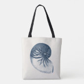 Indigo Shark Eye Seashell Tote Bag (Achterkant)
