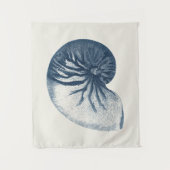 Indigo Shark Eye Seashell Wandkleed (Voorkant)