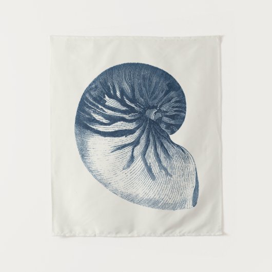 Indigo Shark Eye Seashell Wandkleed (Voorkant)