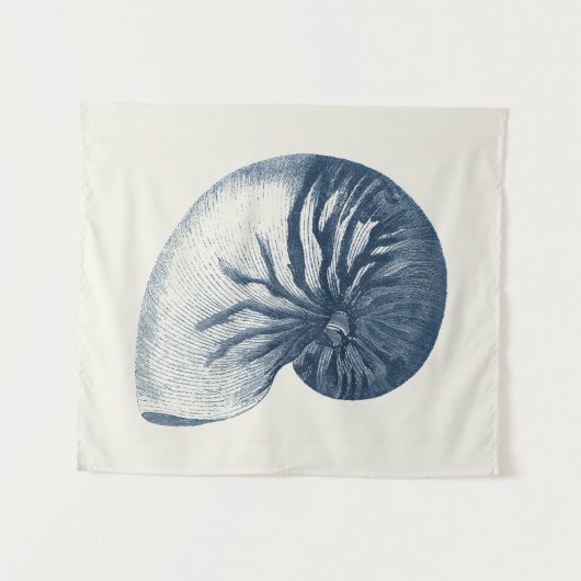 Indigo Shark Eye Seashell Wandkleed (Voorkant (horizontaal))