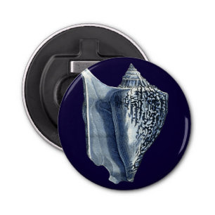 Indigo Shells I Button Flesopener